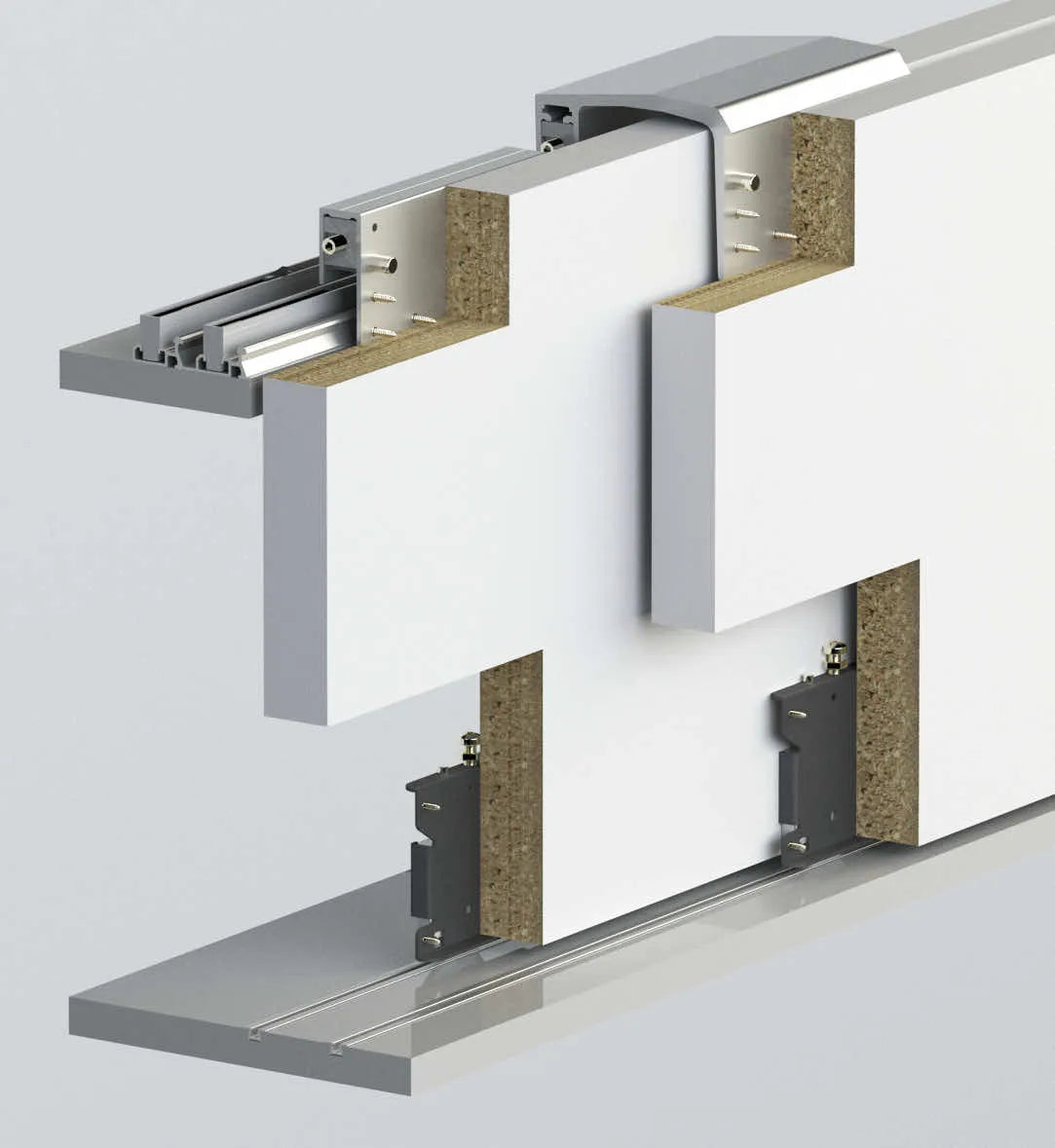 100 KG SLIDING WARDROBE SYSTEM 2 DOOR 16-18 MM