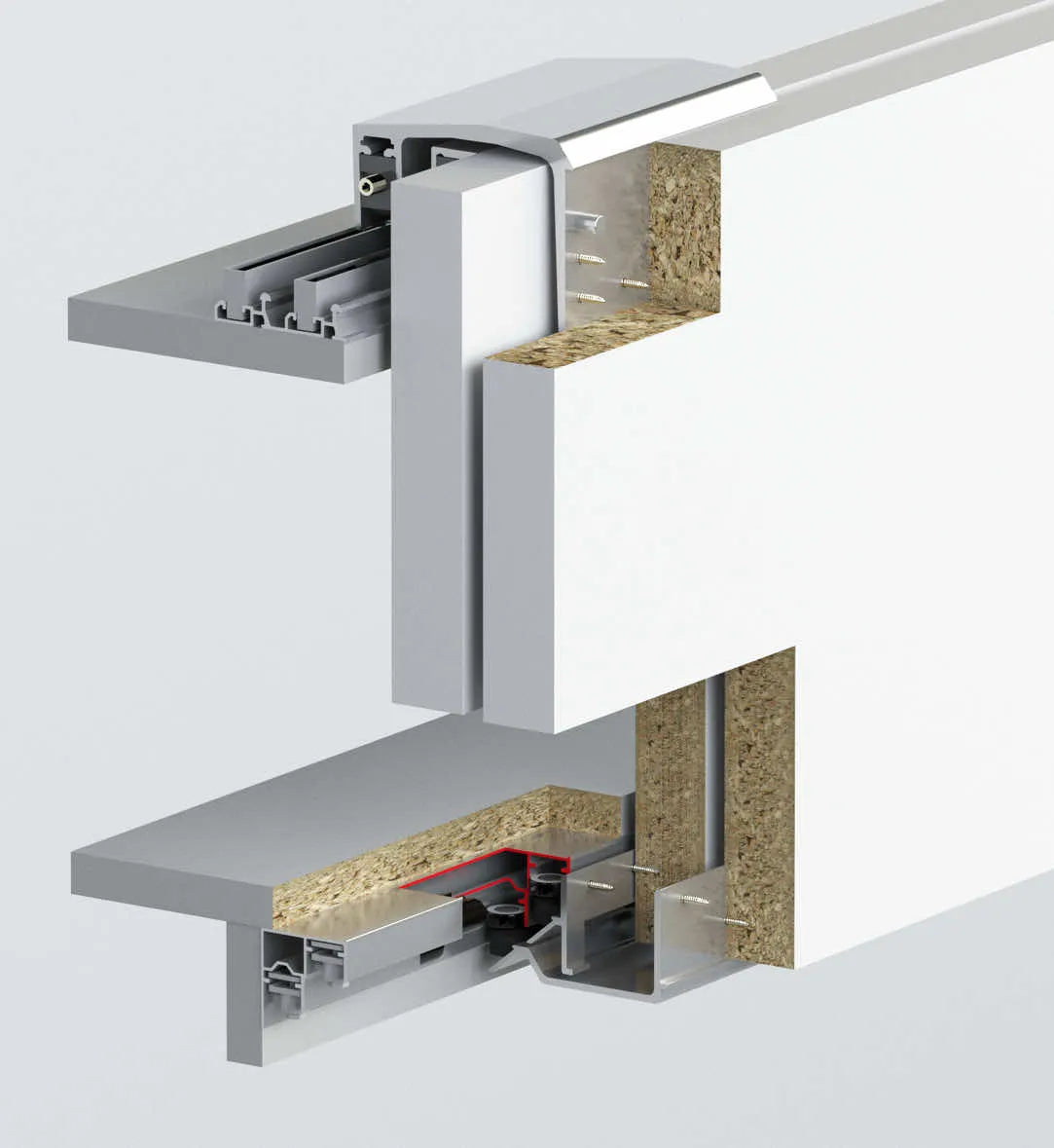 100 KG SLIDING WARDROBE SYSTEM 2 DOOR 30-40 MM