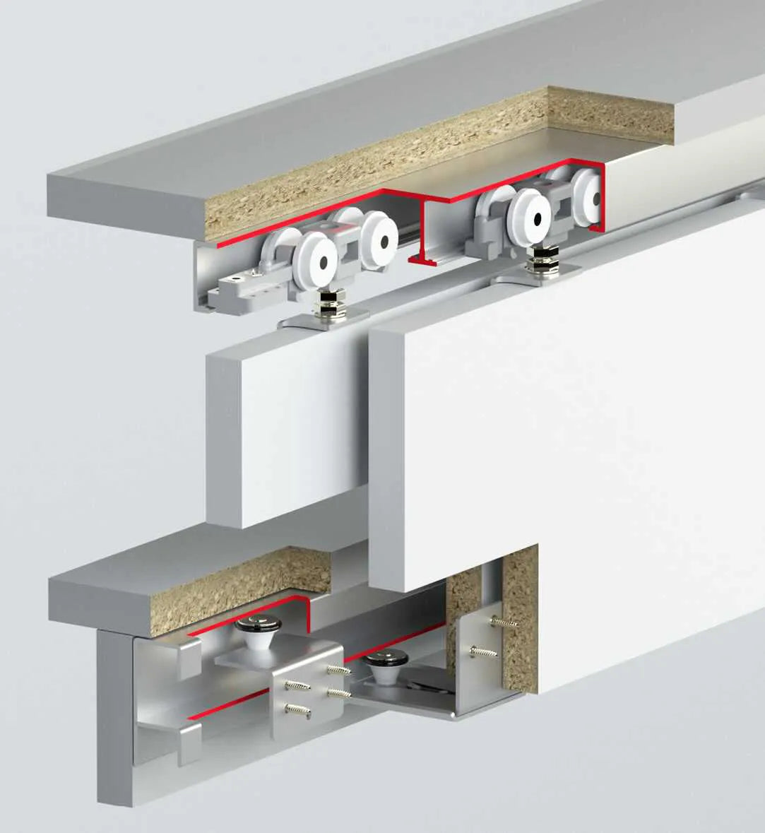 60 KG ADJ. SLIDING WARDROBE SYSTEM - INTERNAL DOOR