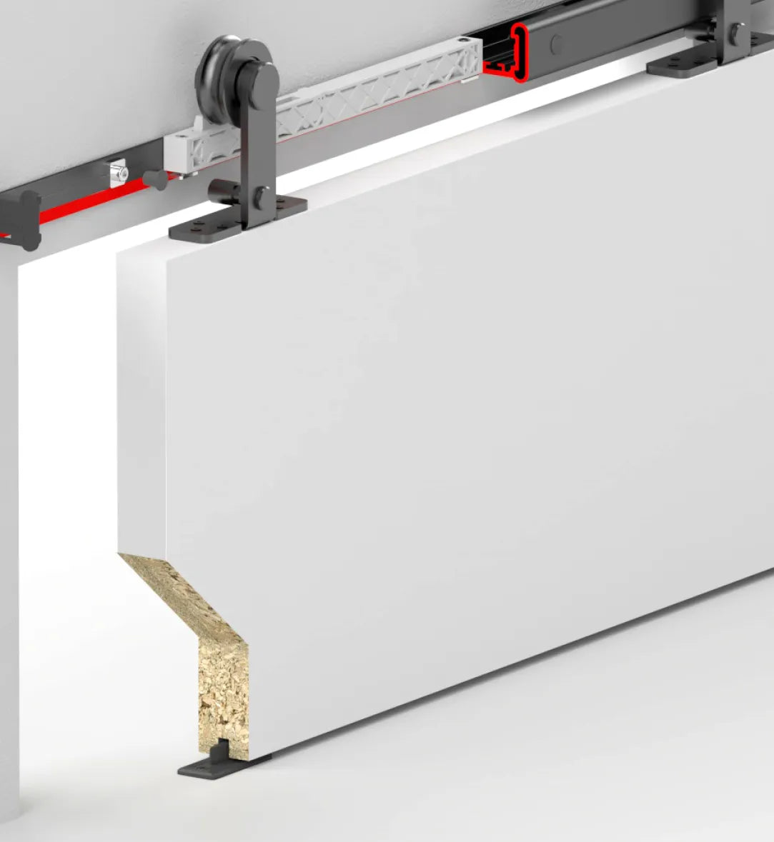 50 KG ADJUSTABLE SLIDING DOOR SYSTEM - TWO WAY SOFT CLOSING