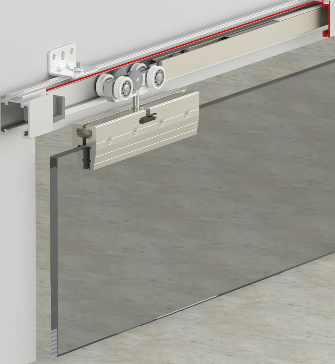 120 KG ADJUSTABLE GLASS SLIDING DOOR SYSTEM TWO WAY SOFT CLOSING