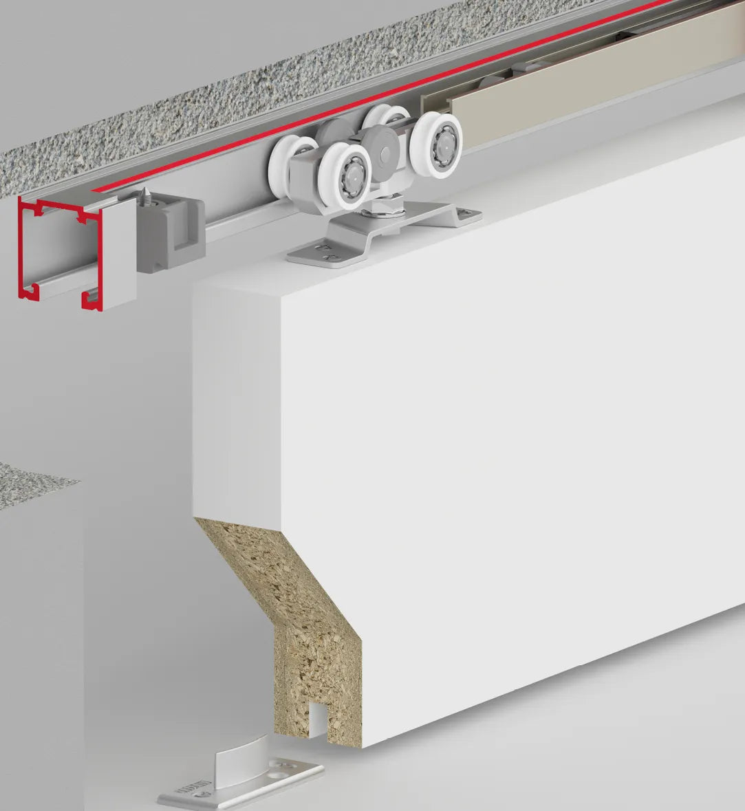 120 KG ADJUSTABLE SLIDING DOOR SYSTEM - TWO WAY SOFT CLOSING