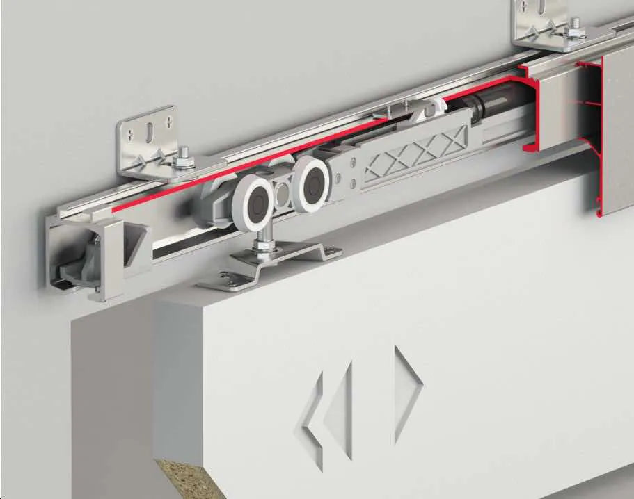 120 KG SLIDING DOOR SYSTEM - HAS ONE WAY SOFT CLOSING