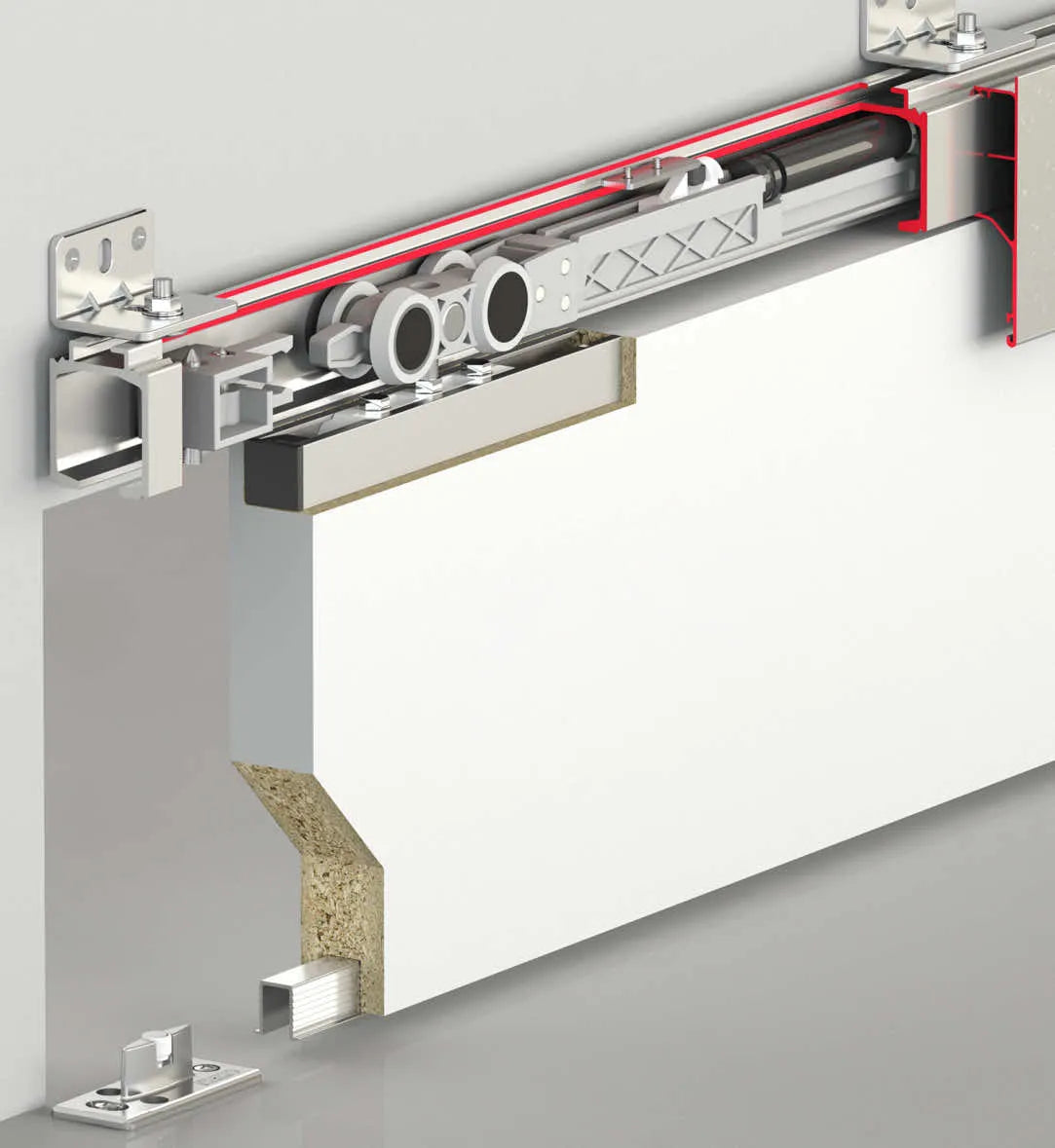 120 KG SLIDING DOOR SYSTEM - HAS TWO WAY SOFT CLOSING