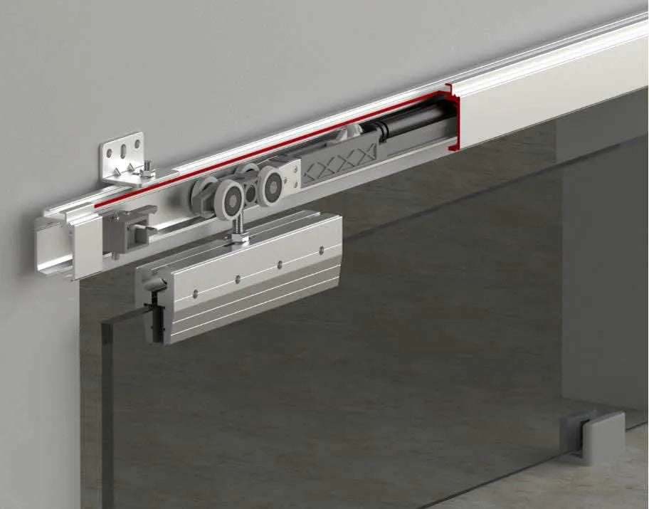 120 KG SLIDING GLASS DOOR SYSTEM- HAS ONE WAY SOFT