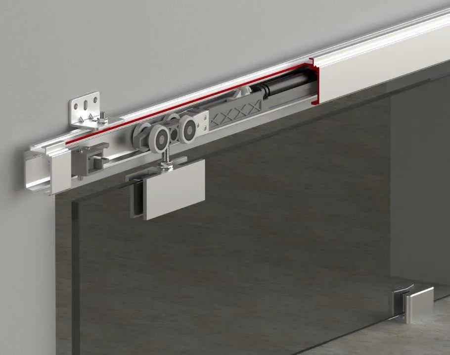 120 KG SLIDING GLASS DOOR SYSTEM - HAS TWO WAY SOFT CLOSING