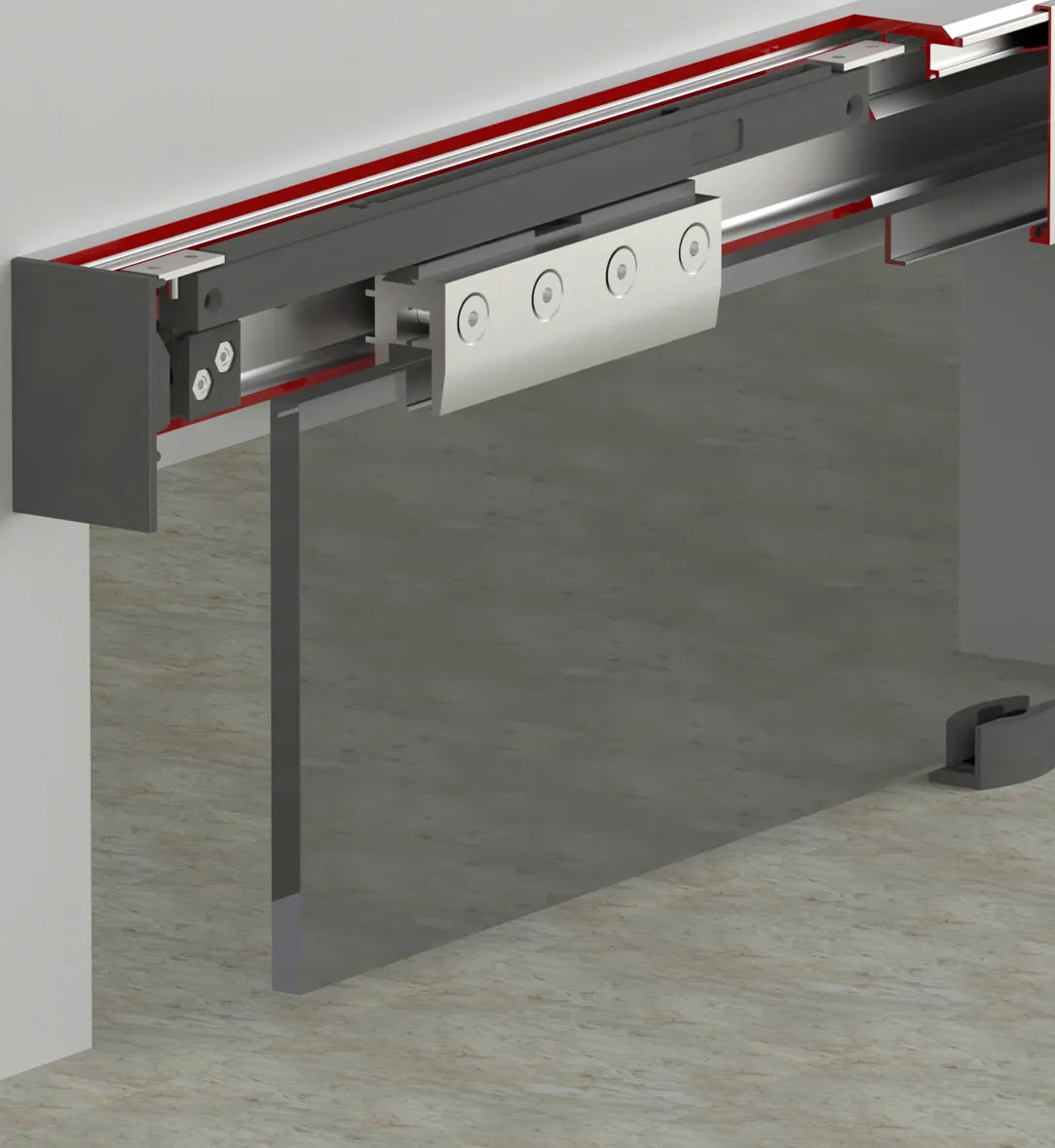 120 KG SLIDING GLASS DOOR SYSTEM WITH TWO WAY SOFT CLOSING
