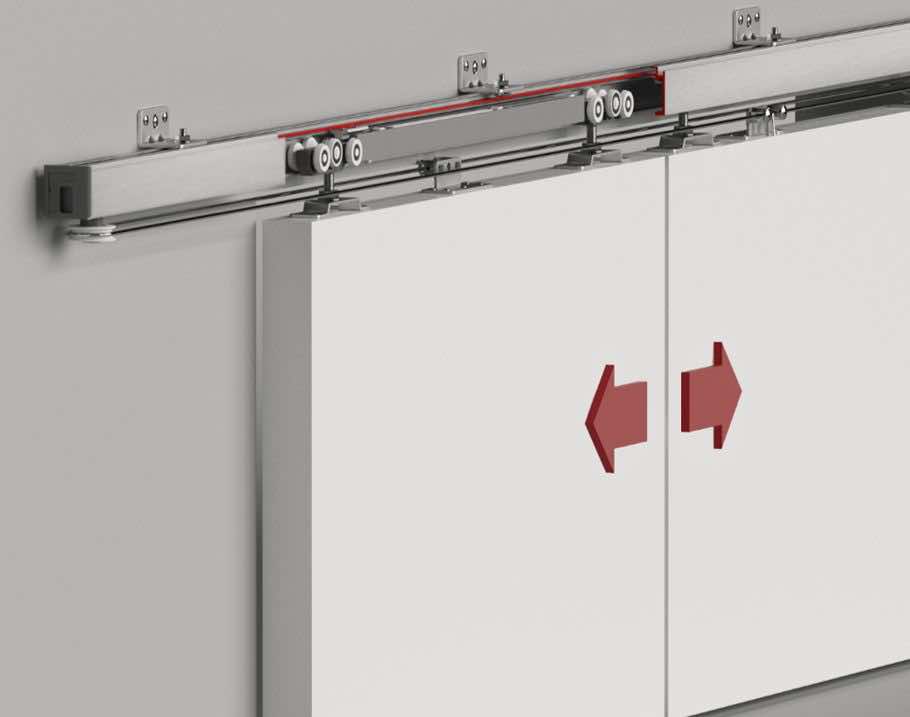 40 KG FUNICULAR SLIDING DOOR SYSTEM -HAS TWO WAY SOFT