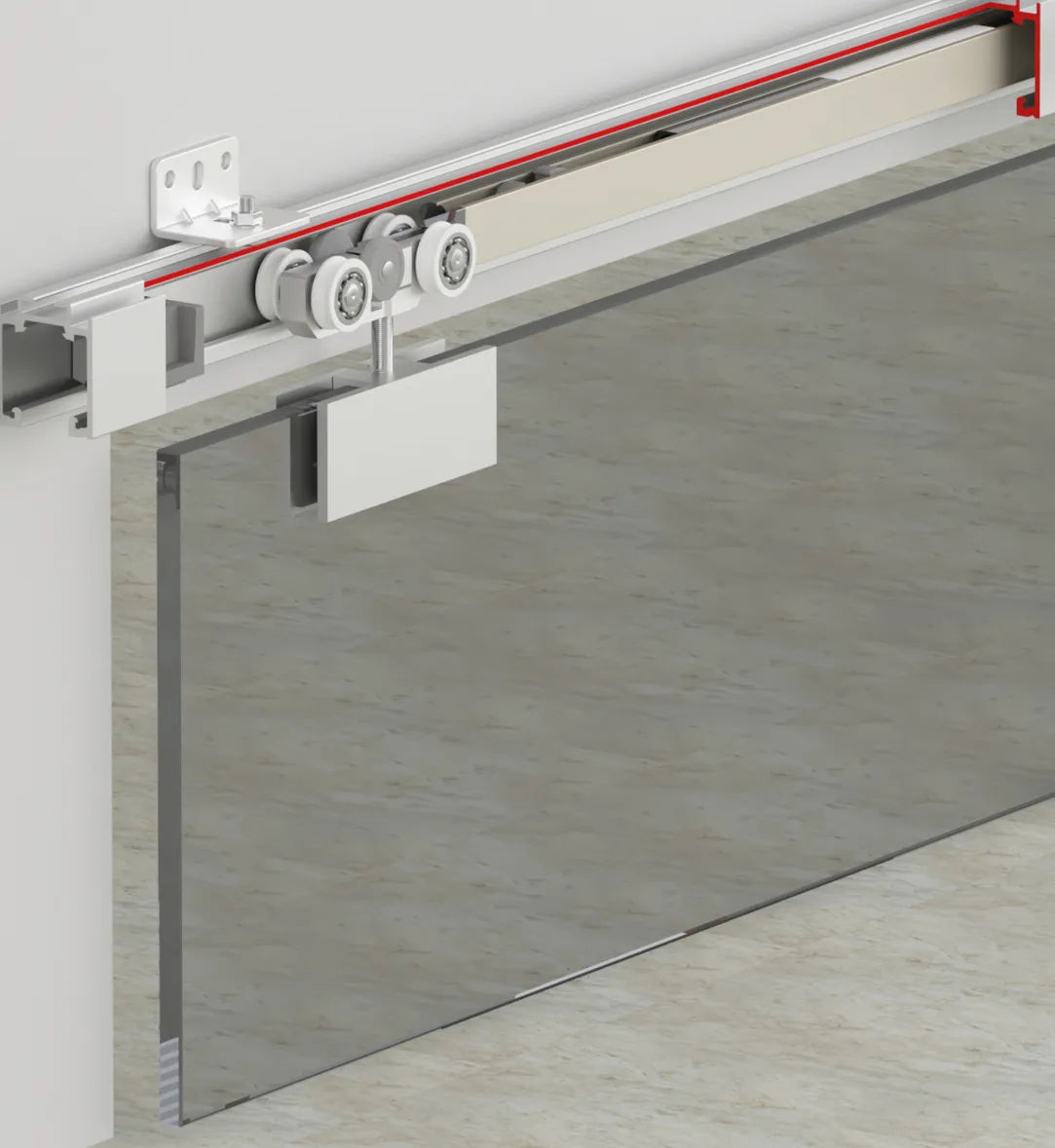 120 KG ADJUSTABLE GLASS SLIDING DOOR SYSTEM TWO WAY SOFT CLOSING