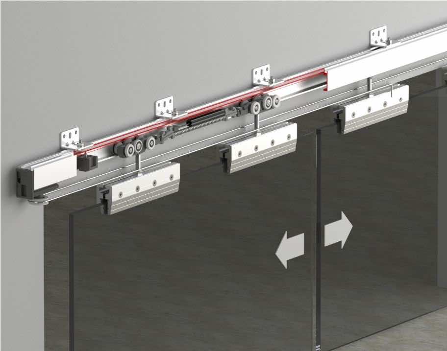 40 KG FUNICULAR SLIDING GLASS DOOR SYSTEM