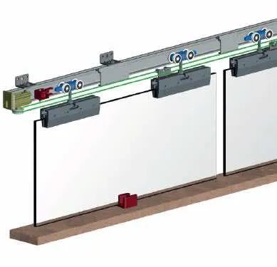 120 KG FUNICULAR SLIDING GLASS DOOR SYSTEM