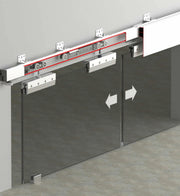 120 KG FUNICULAR SLIDING GLASS DOOR SYSTEM-HAS ONE SOFT