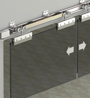 120 KG ADJUSTABLE FUNICULAR SLIDING GLASS DOOR SYSTEM - TWO WAY SOFT CLOSING