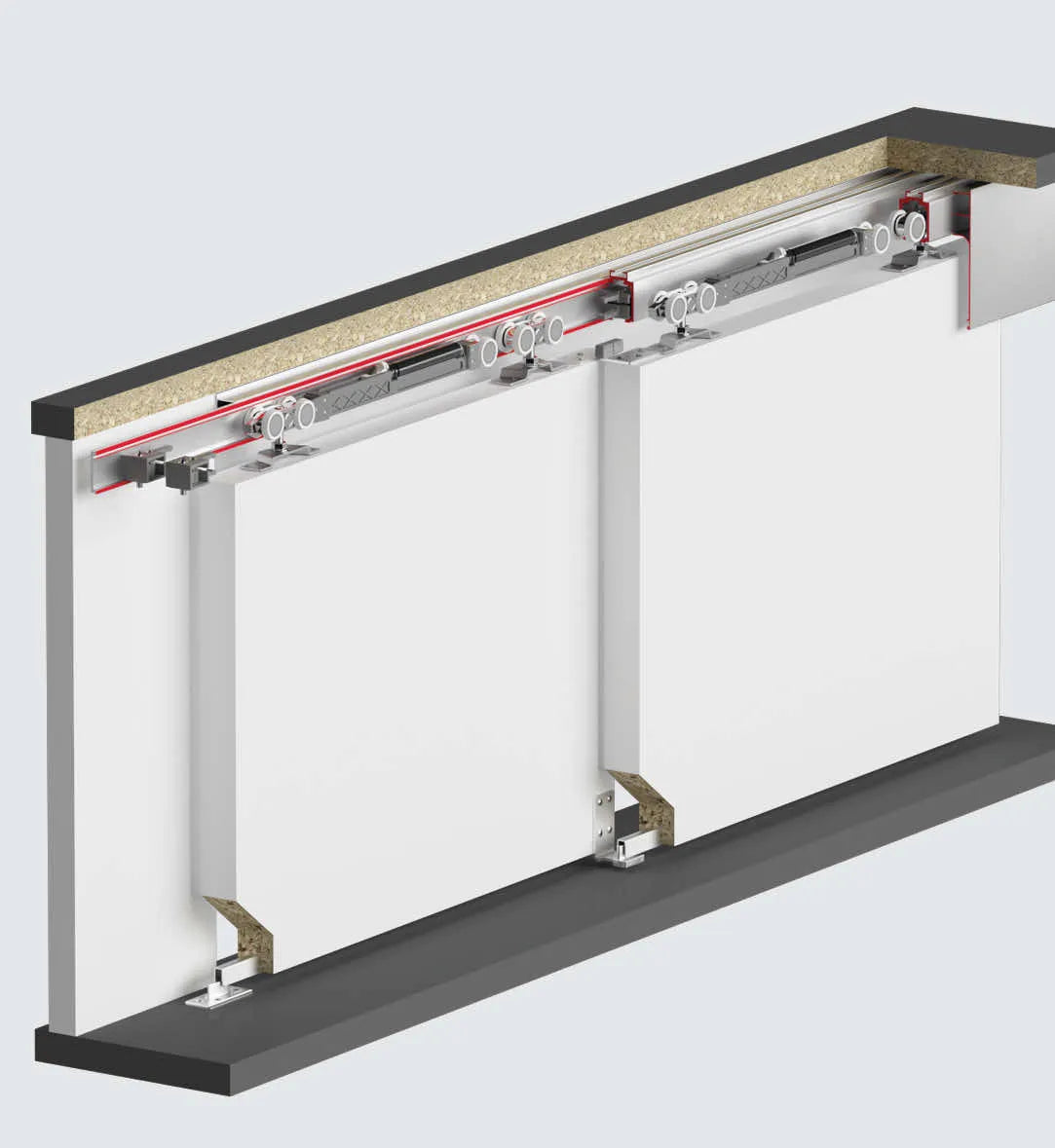 80 KG TELESCOPIC SLIDING SYSTEM - 2 DOOR