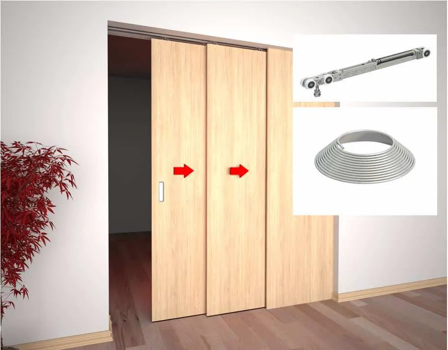 80 KG TELESCOPIC SLIDING SYSTEM - 2 +1 DOOR