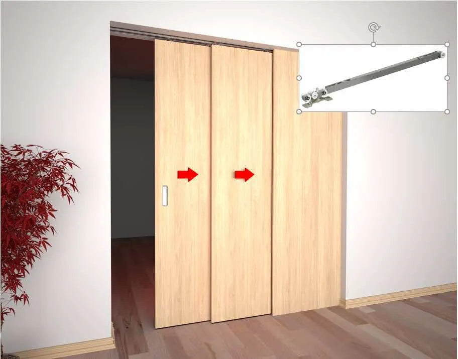 60 KG ADJUSTABLE TELESCOPIC SLIDING DOOR SYSTEMS - TWO WAY SOFT CLOSING