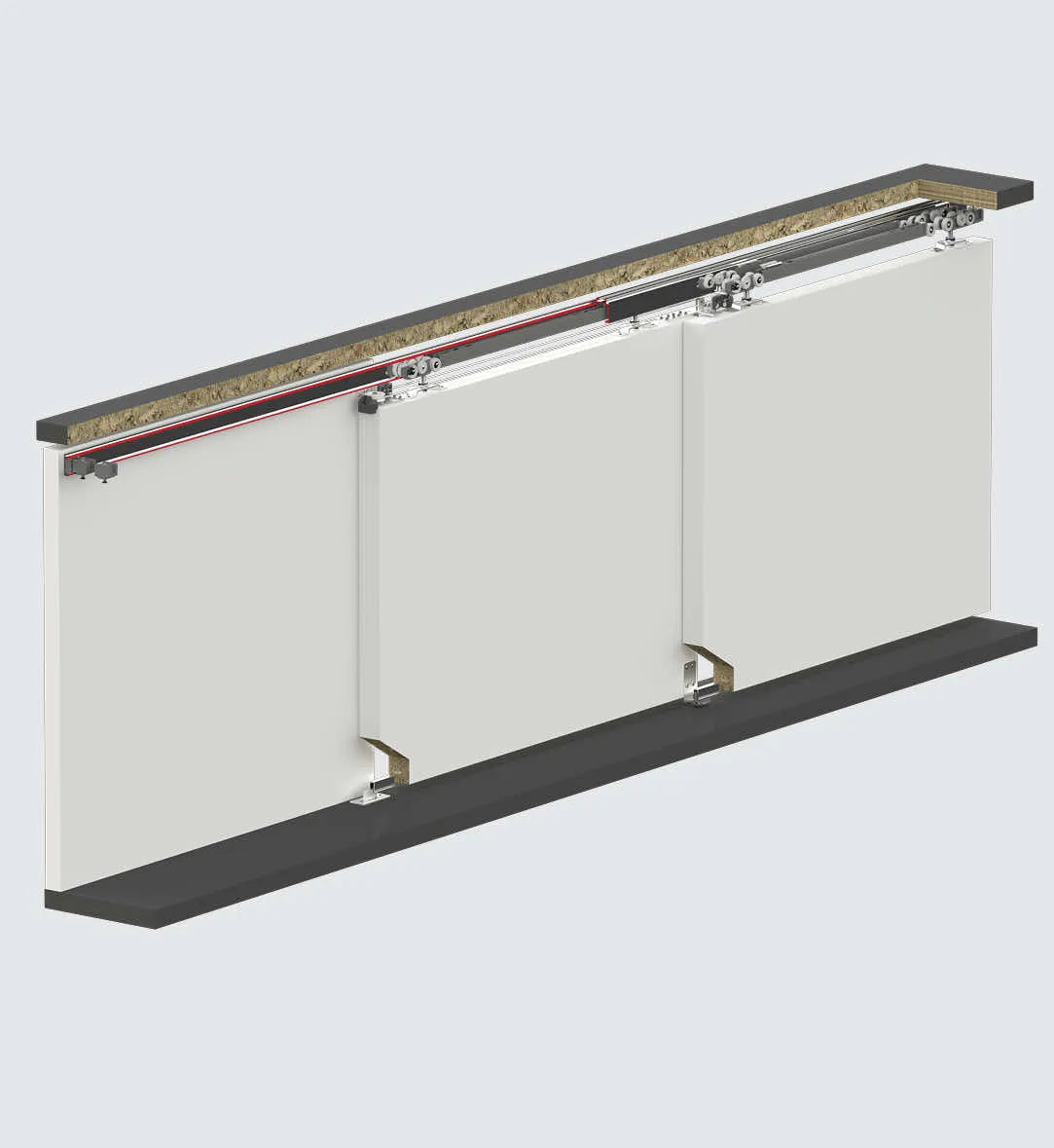60 KG TELESCOPIC SLIDING SYSTEM - 2 +1 DOOR