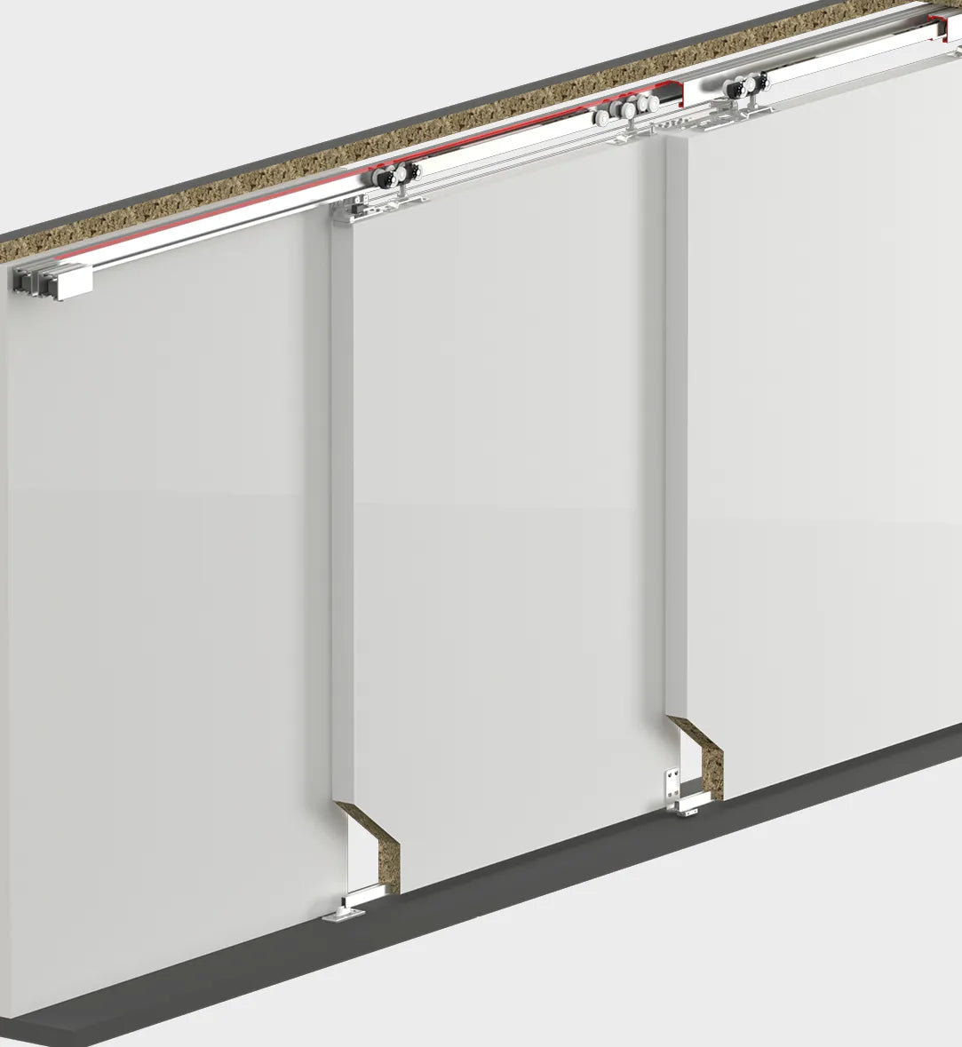 120 KG ADJUSTABLE TWO WAY SOFT CLOSING TELESCOPIC SLIDING DOOR SYSTEMS