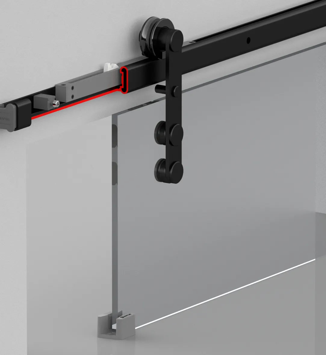 50 KG ADJUSTABLE SLIDING GLASS DOOR SYSTEM - TWO WAY SOFT CLOSING