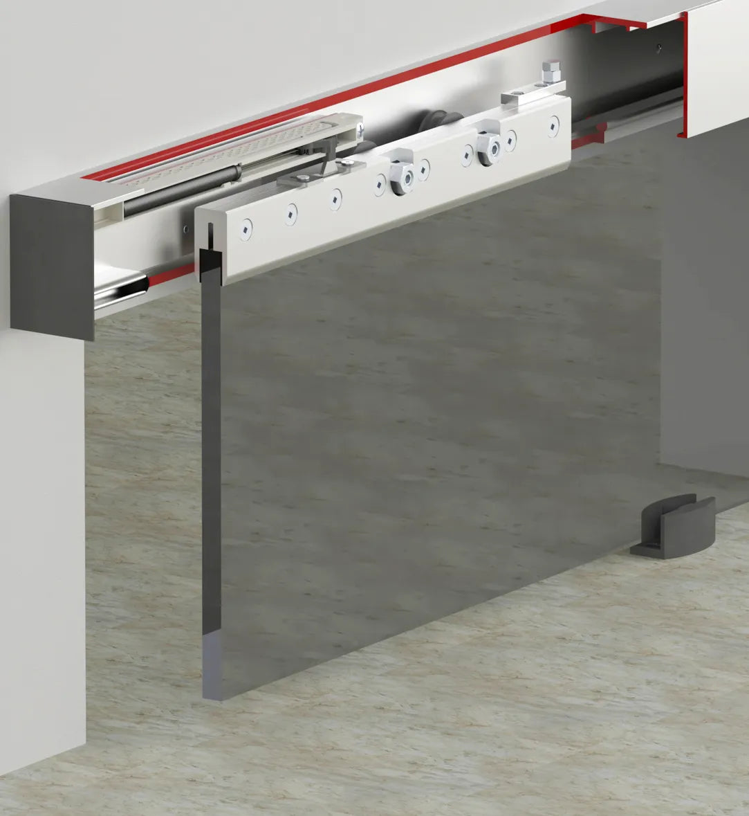 60 KG SLIDING GLASS DOOR SYSTEM WITH TWO WAY SOFT CLOSING