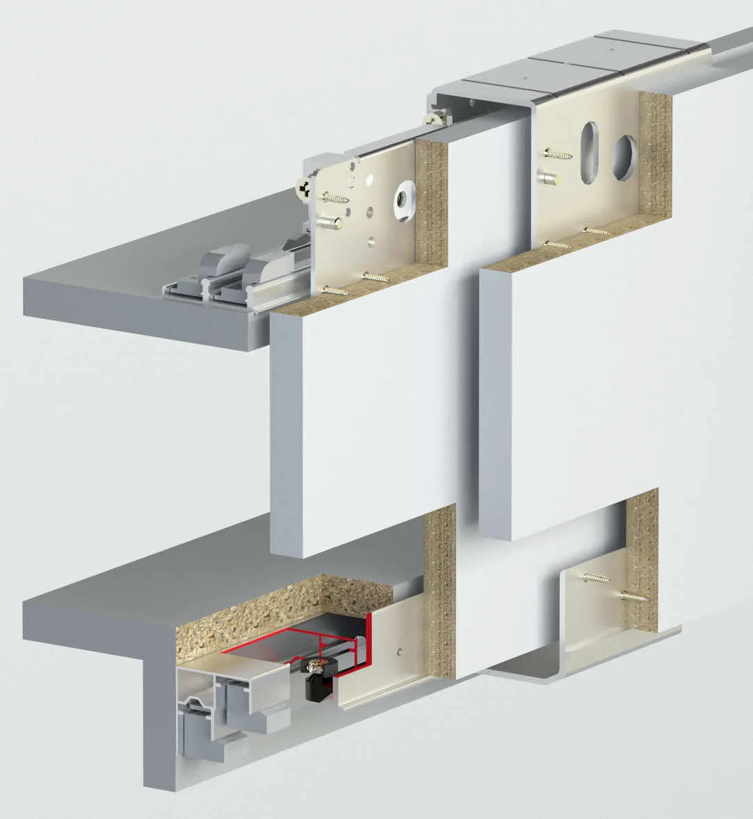 70 KG ADJ. SLIDING WARDROBE SYSTEM 18 MM - INTERNAL