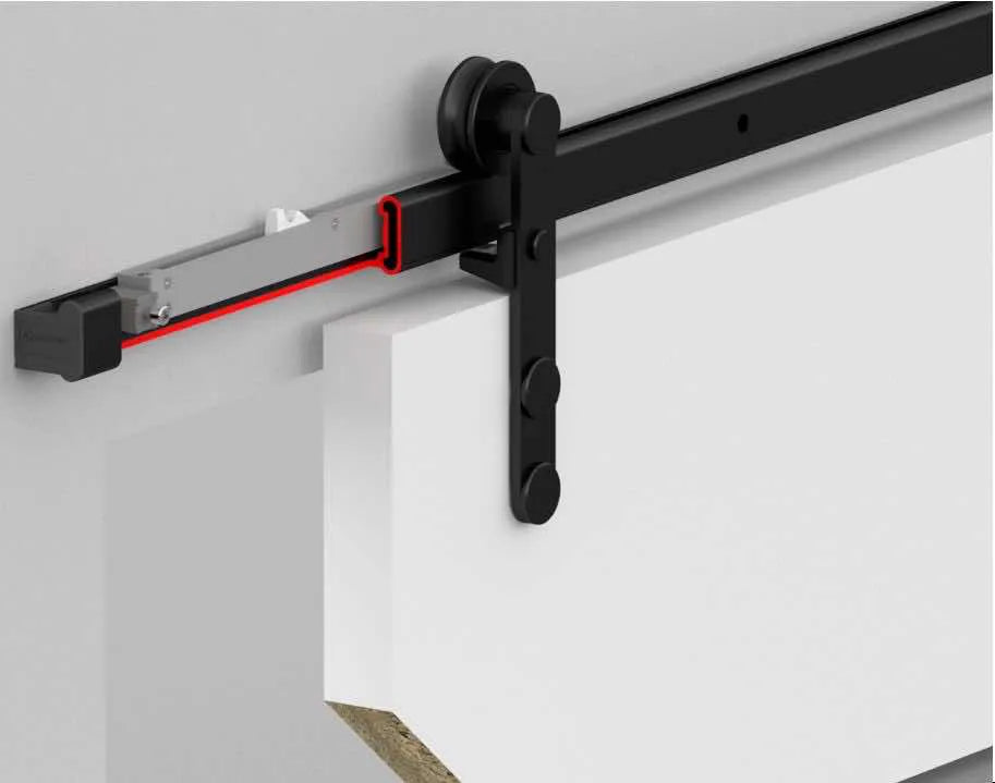 80 KG ADJUSTABLE SLIDING  DOOR SYSTEM - TWO WAY SOFT CLOSING