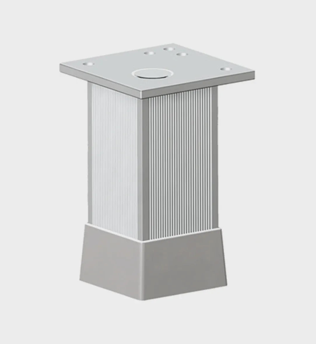 ALU.FURNITURE FEET W40 6 CM ADJUSTABLE