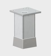 ALU.FURNITURE FEET W40 6 CM ADJUSTABLE
