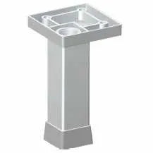 ALU. FURNITURE FEET W25 SILVER - 6 CM