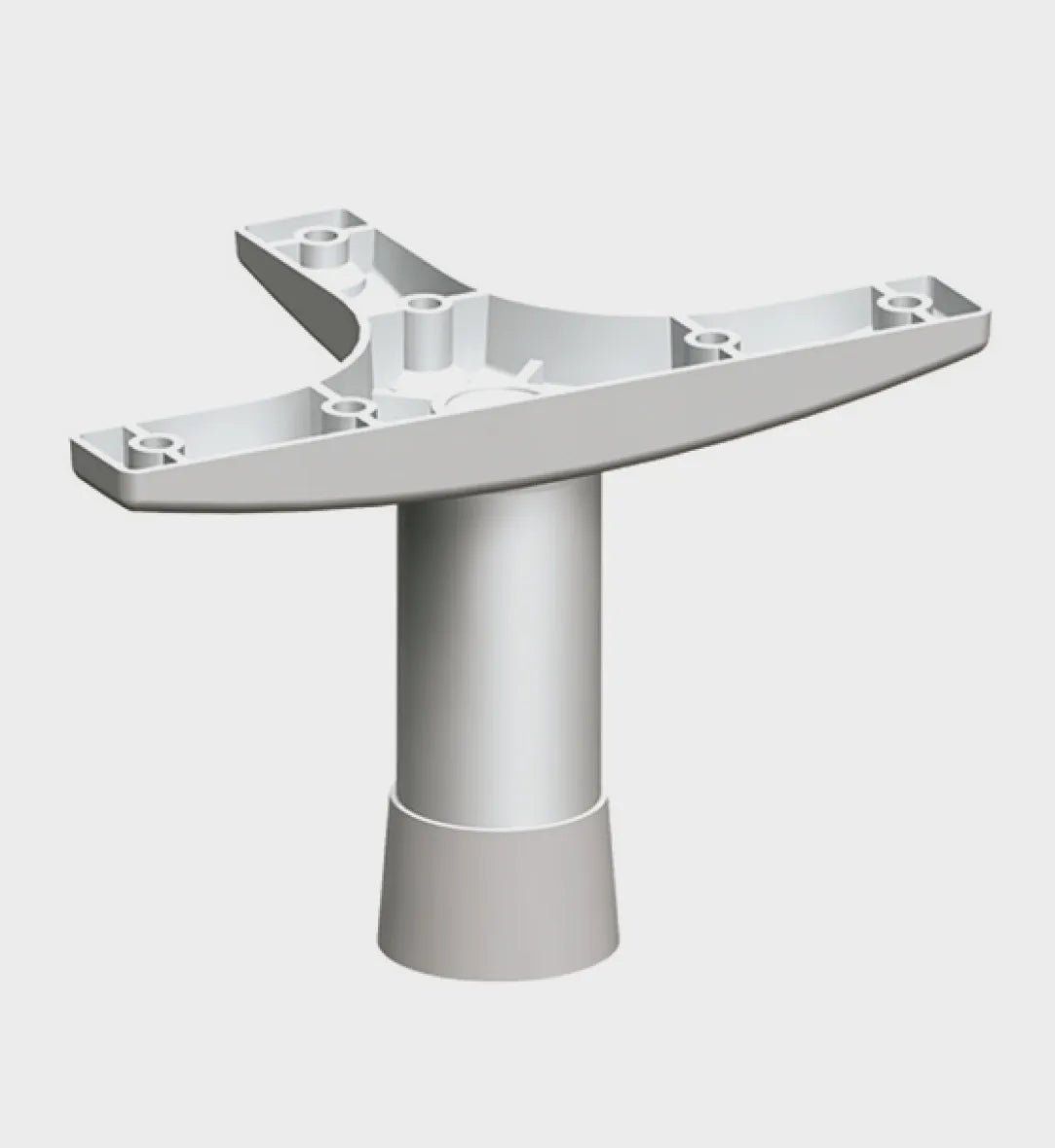 ALU. FURNITURE FEET W25 SILVER - 6 CM