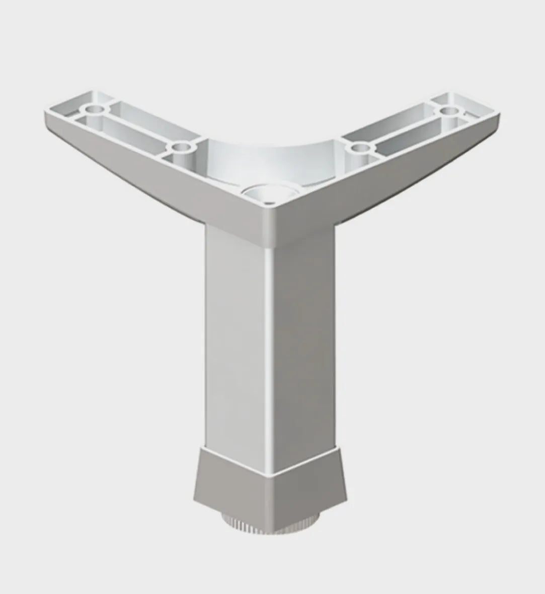 ALU. FURNITURE FEET W25 SILVER - 6 CM