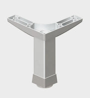 ALU. FURNITURE FEET W25 SILVER - 6 CM