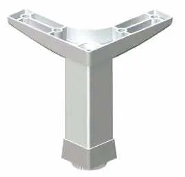ALU. FURNITURE FEET W25 SILVER - 6 CM