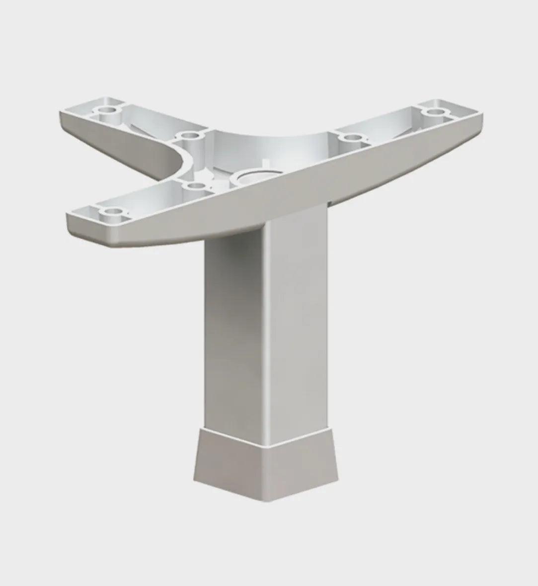 ALU. FURNITURE FEET W25 SILVER - 6 CM