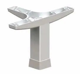 ALU. FURNITURE FEET W25 SILVER - 6 CM