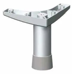 ALU. FURNITURE FEET W25 SILVER - 6 CM