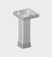 ALU. FURNITURE FEET W25 SILVER - 6 CM