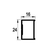 ALUMINIUM FRAME PROFILE - MAT ANODIZED