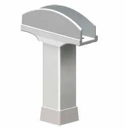 FURNITURE FEET W25 MAT ANODIZED - 5 CM