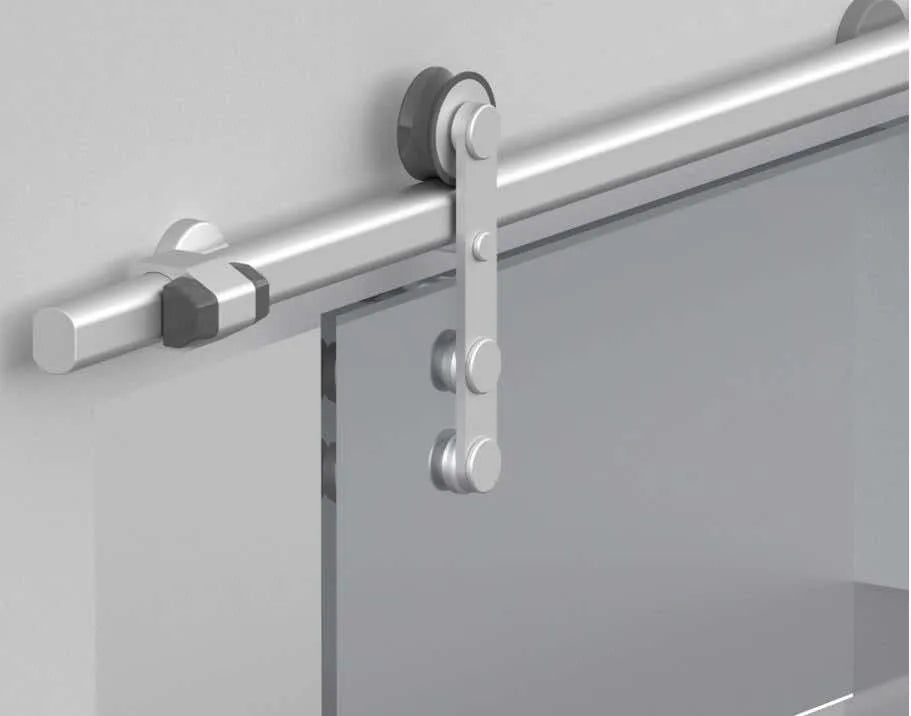 TOP HANGER SLIDING GLASS DOOR SYSTEM 1700 MM - GREY